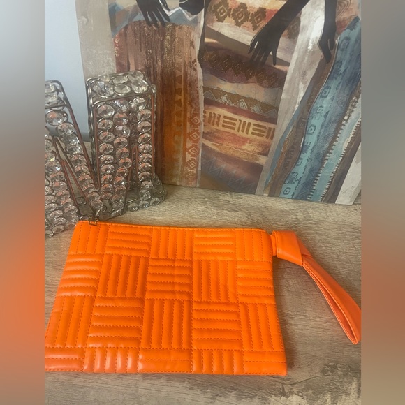 Orange Clutch Wristlet Large - Picture 2 of 3